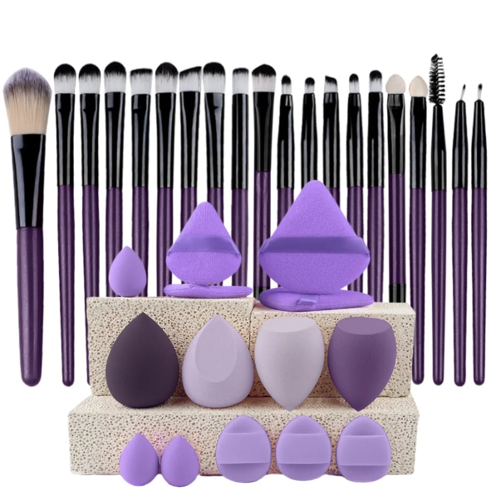 Premium Synthetic Kabuki Makeup Brush Set – Foundation, Concealer, Powder, Blush & Eye Blending Brushes