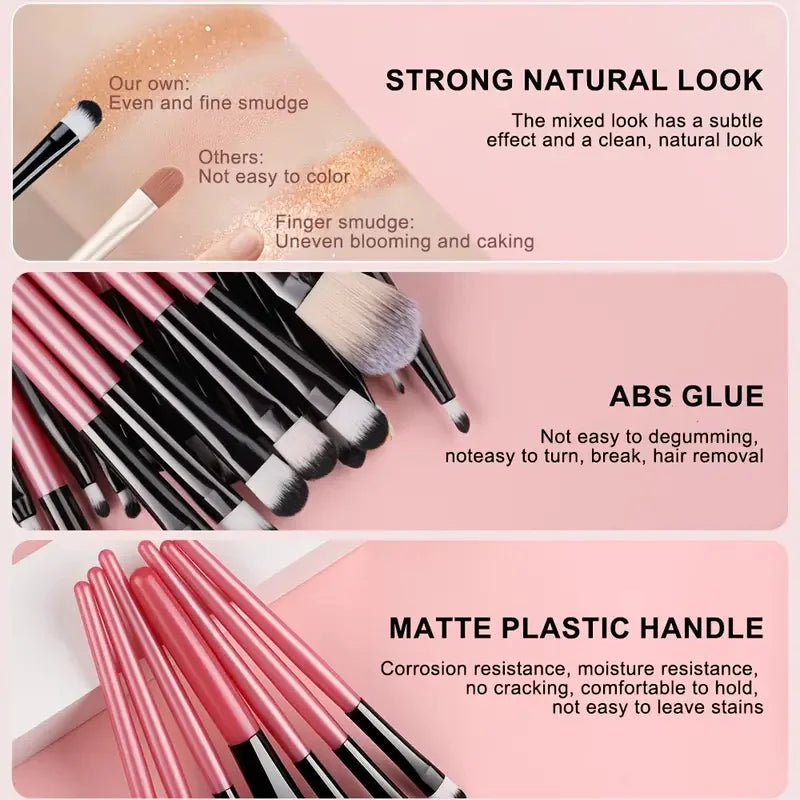 Premium Synthetic Kabuki Makeup Brush Set – Foundation, Concealer, Powder, Blush & Eye Blending Brushes