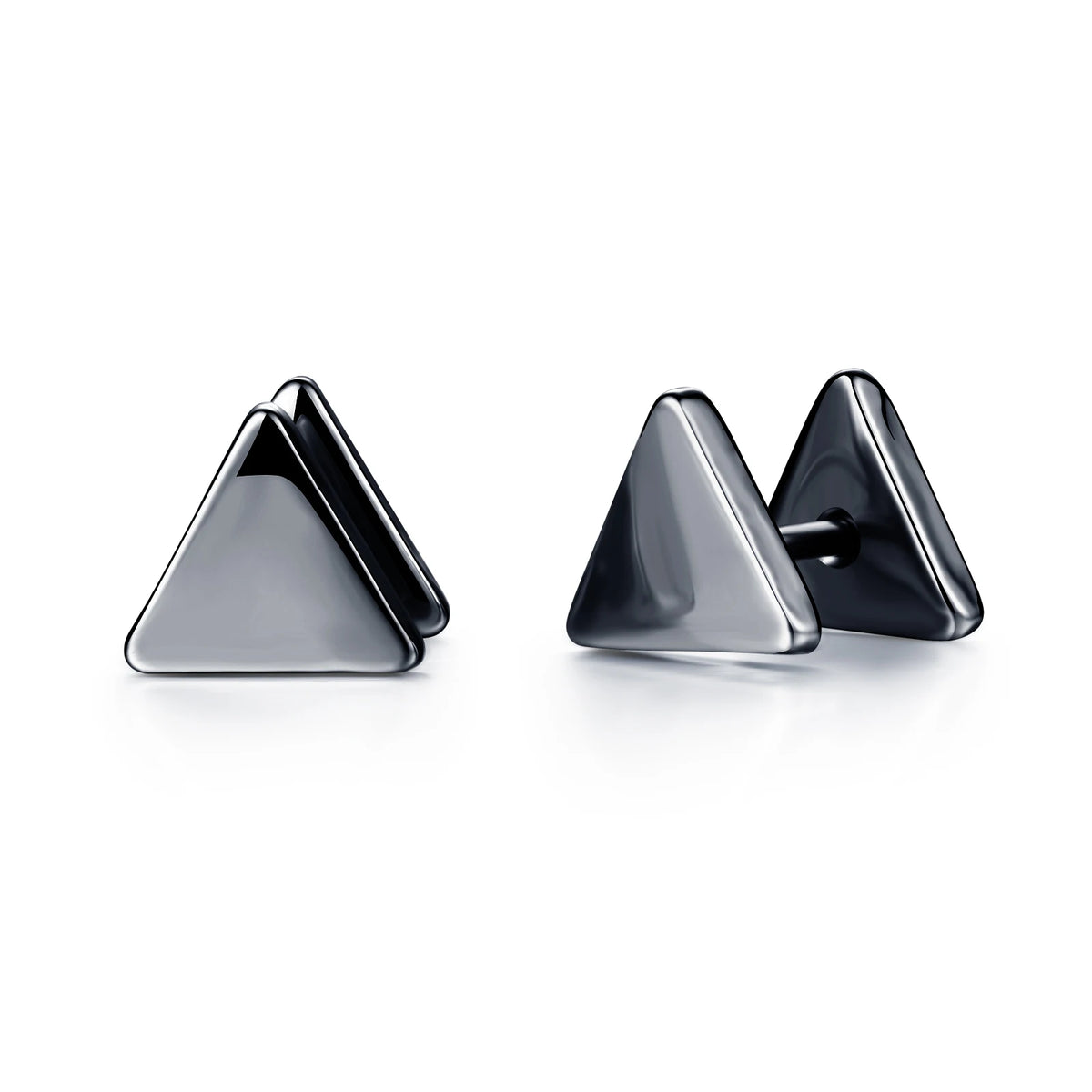 Small Black Punk Stud Earrings For Women Men Boy 2020 New Fashion Zircon Geometry Stainless Steel Jewelry Accessories Earrings