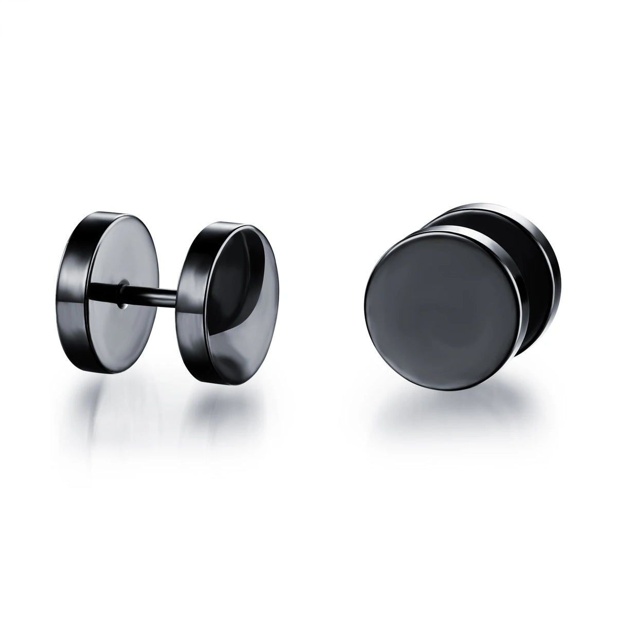 Small Black Punk Stud Earrings For Women Men Boy 2020 New Fashion Zircon Geometry Stainless Steel Jewelry Accessories Earrings