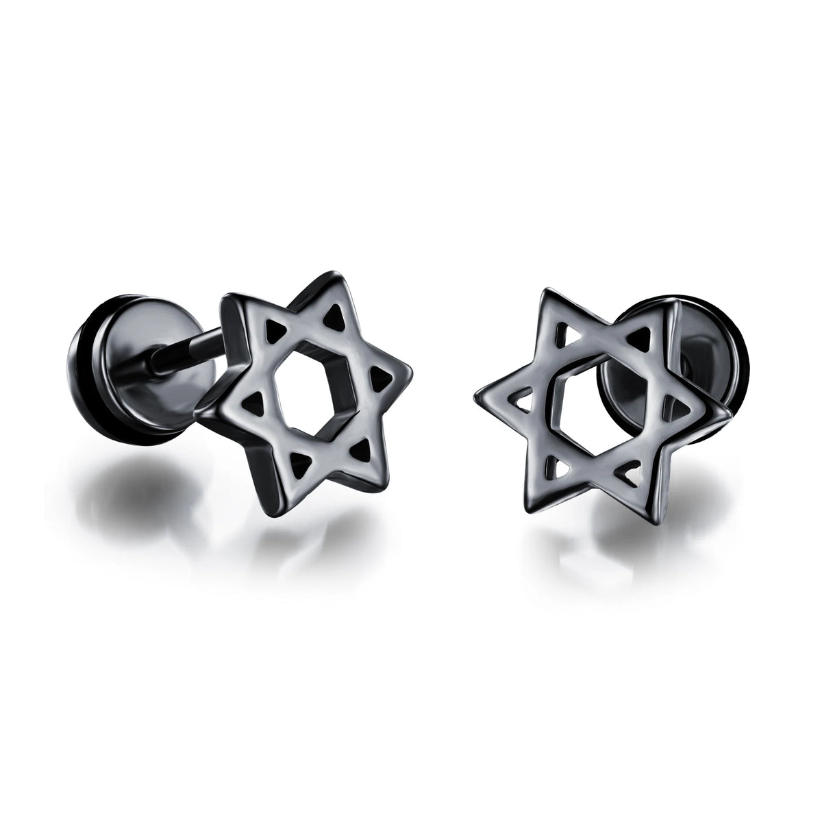 Small Black Punk Stud Earrings For Women Men Boy 2020 New Fashion Zircon Geometry Stainless Steel Jewelry Accessories Earrings