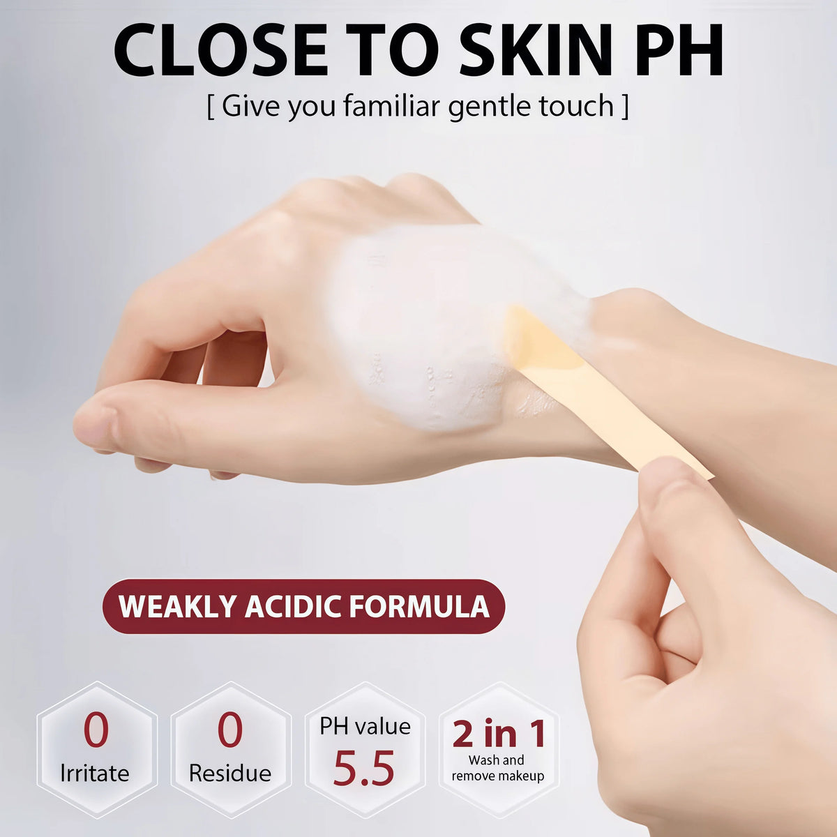 150g Large Capacity 5 in 1 Facial Cleanser, Which Combines Hyaluronic Acid, Niacinamide, Vitamin C, Vitamin E, and Collagen. Its Rich Foam Can Deeply Cleanse Oil and Dirt, Gently Cleanse, Moisturize, Brighten the Skin, Make I