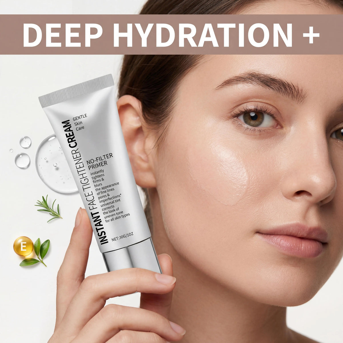 Instant Firming Face Cream Minimize Wrinkles Fine Lines Shrink Facial Pores Instant Skin Tightener Moisturize Face Primer Makeup