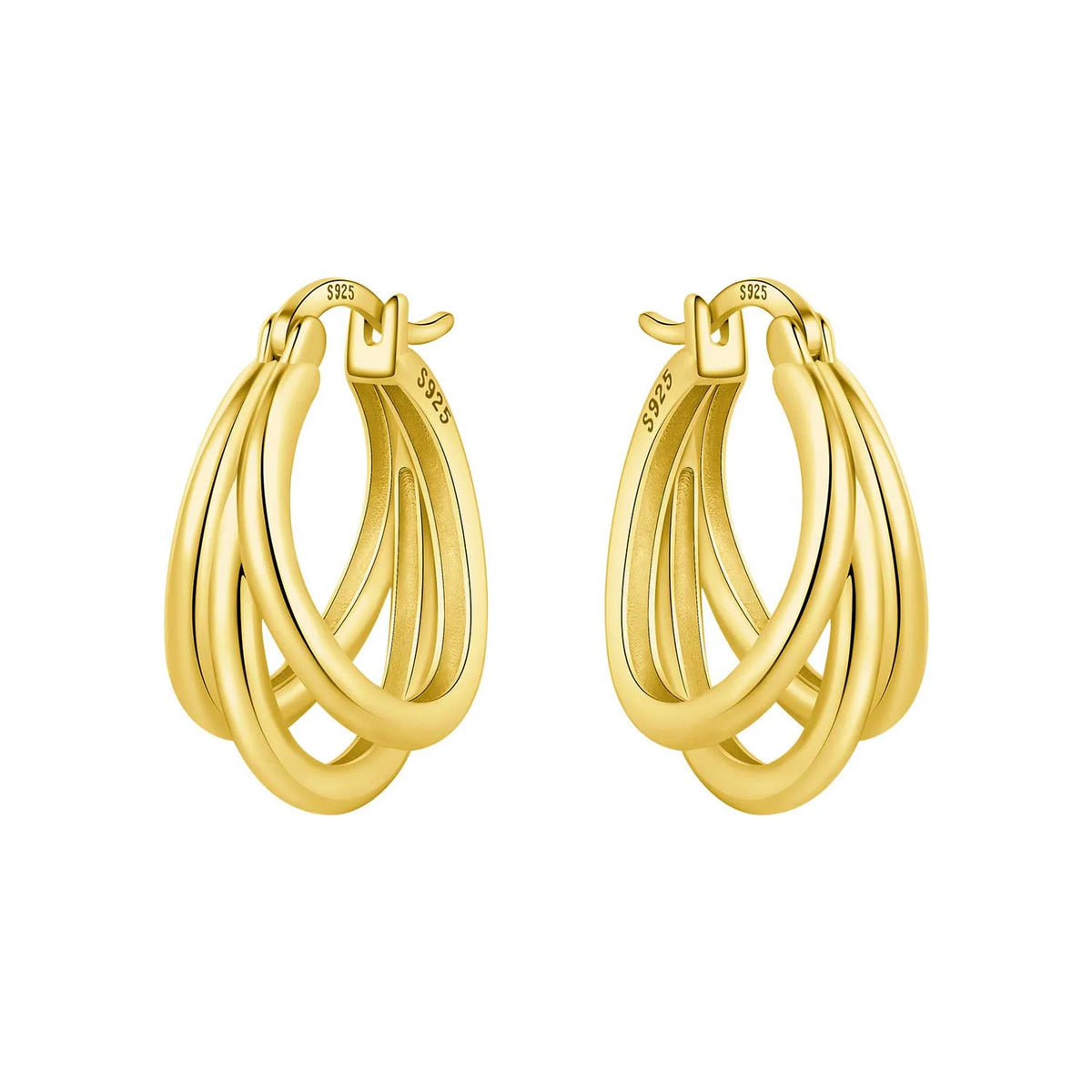 Orstarry S925 Sterling Silver 18k Gold Modern Square Earrings Hoop Earrings For Women Jewelry Original Trendy Anniversary Gifts