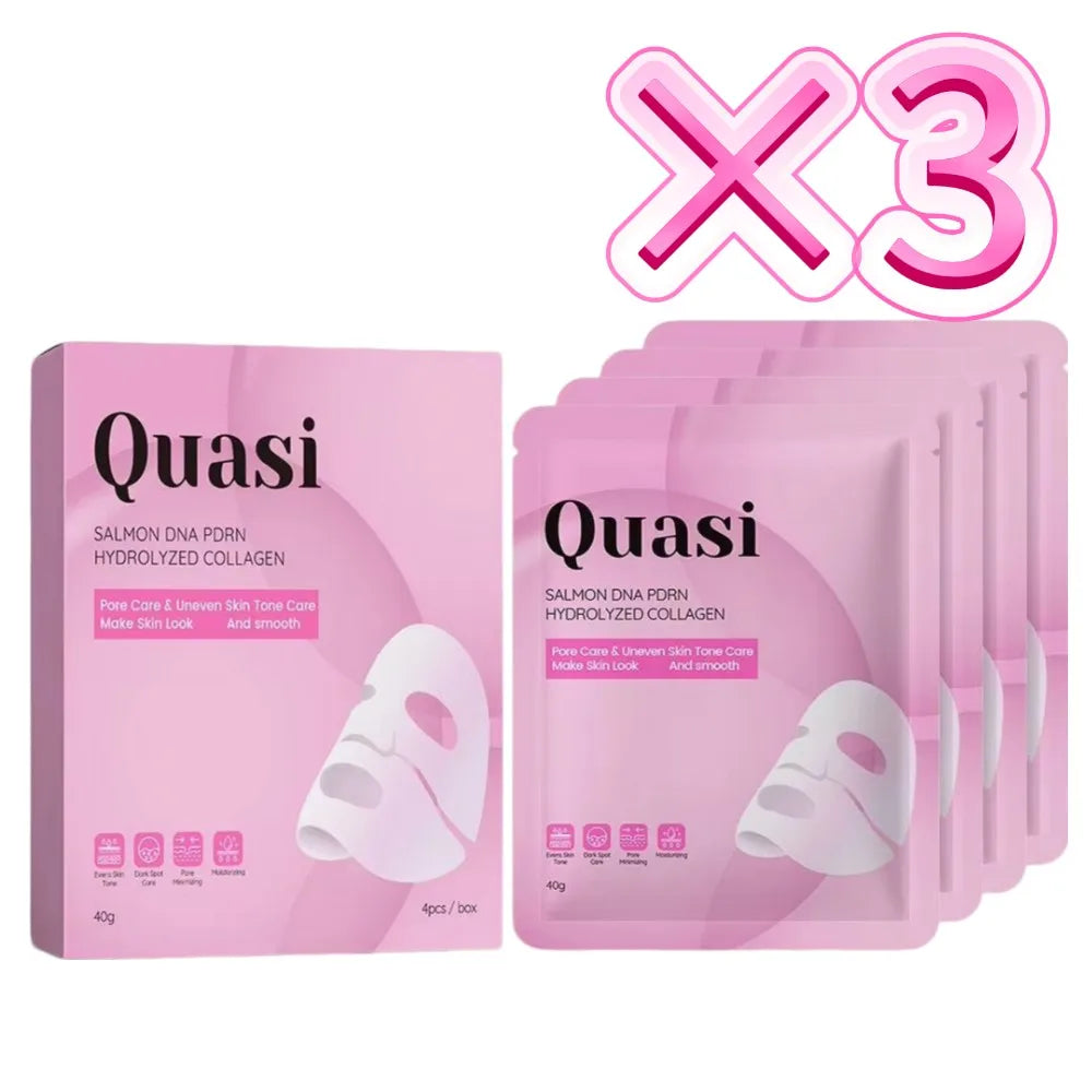 QUASI Collagen Hydrating Mask Nourish Anti-Aging Surme Face Mask Pore Minimizing Smooth Fine Lines Firming Sleep Mask 4Pcs/Box