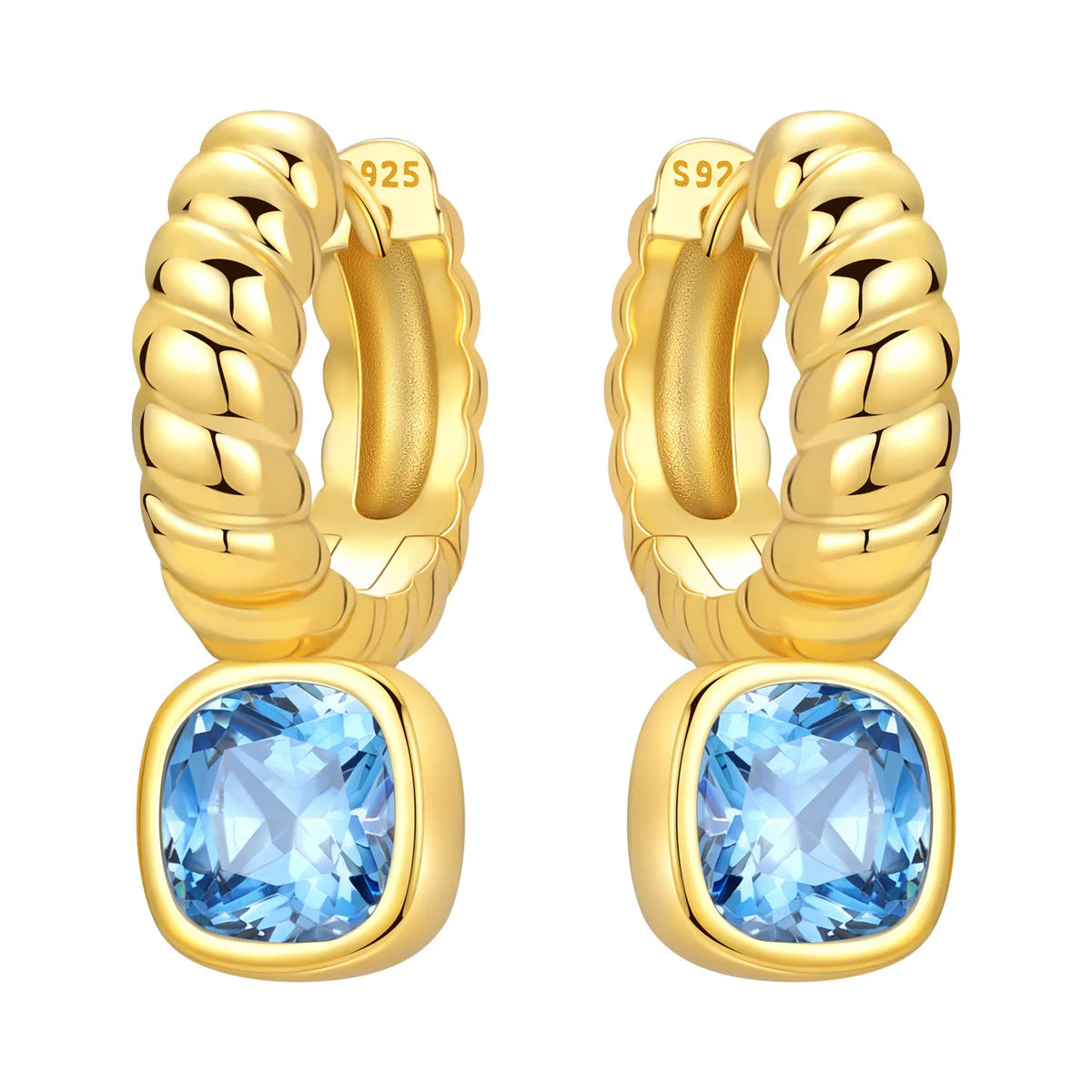 Orstarry S925 Sterling Silver 18k Gold Modern Square Earrings Hoop Earrings For Women Jewelry Original Trendy Anniversary Gifts