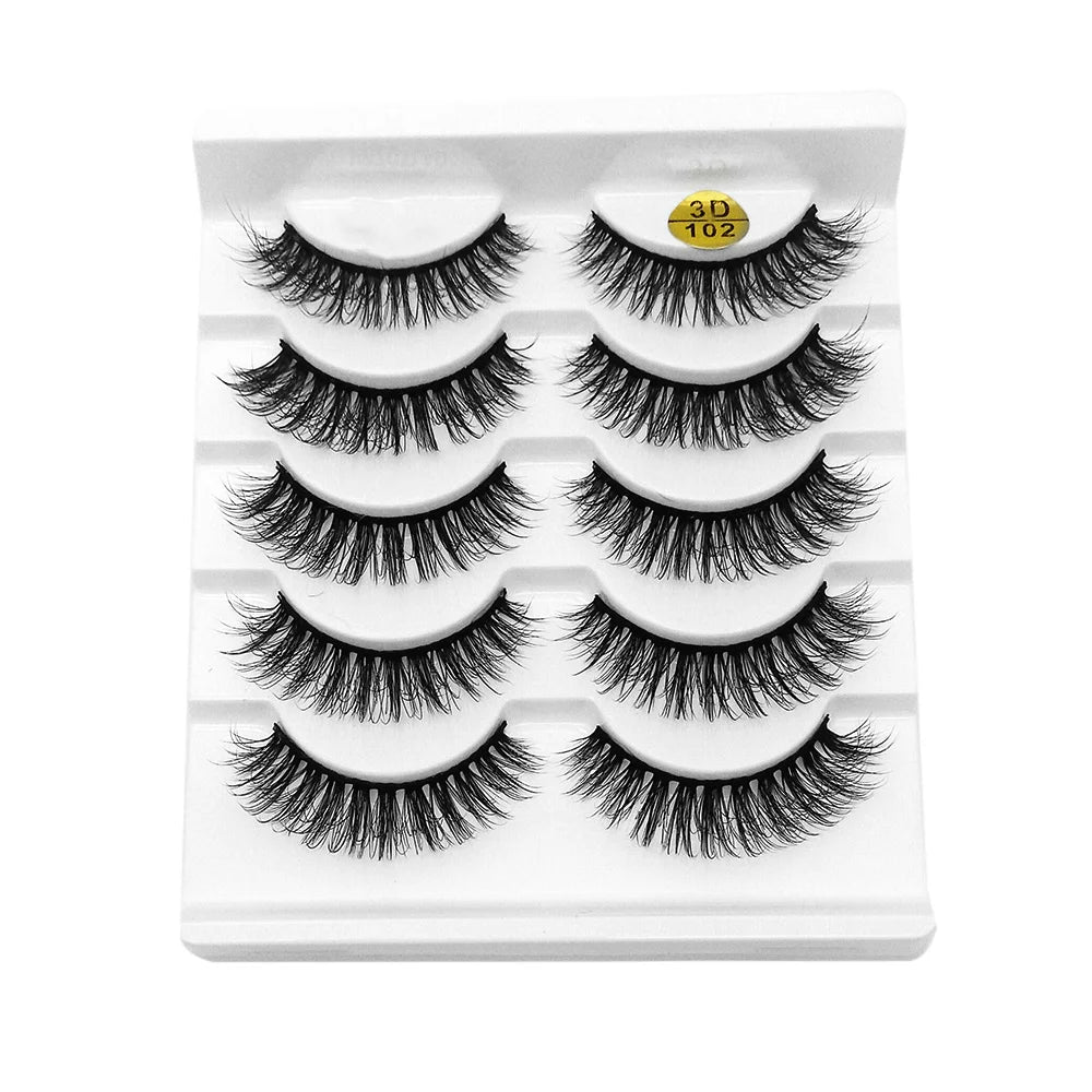 5 Pairs Little Devil Cosplay False Lashes Makeup Extension Fake Eyelashes 3D Japanse Lolita Eyelash Daily Eye Lash Make-Up Tool