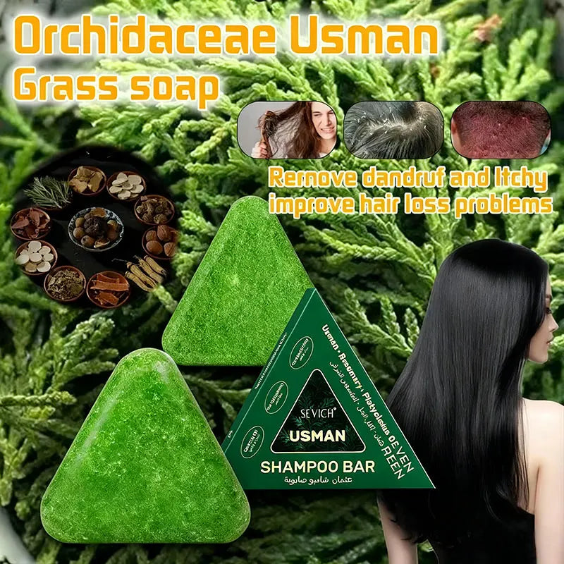 Sevich Usman Grass & Platycladus Herbal Shampoo Bar