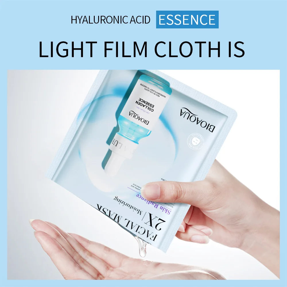 20pcs/5pcs Centella Collagen Face Mask VC Moisturizing Refreshing Sheet Masks Hyaluronic Acid Facial Mask Skin Care Products