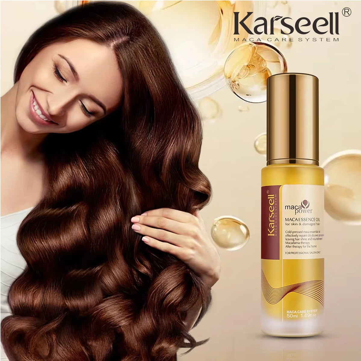 Karseell Moroccan Argan Oil Hair Serum 50ml – Lightweight Hair Care