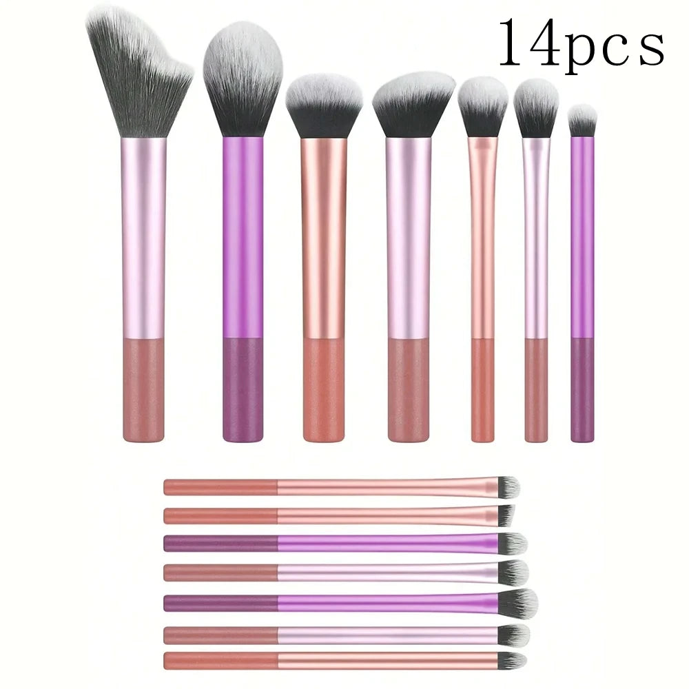 8pcs Makeup Brush Kit Soft Synthetic Hair Make Up Brushes Foundation Blush Eyeshadow Cosmetic Makeup Tools