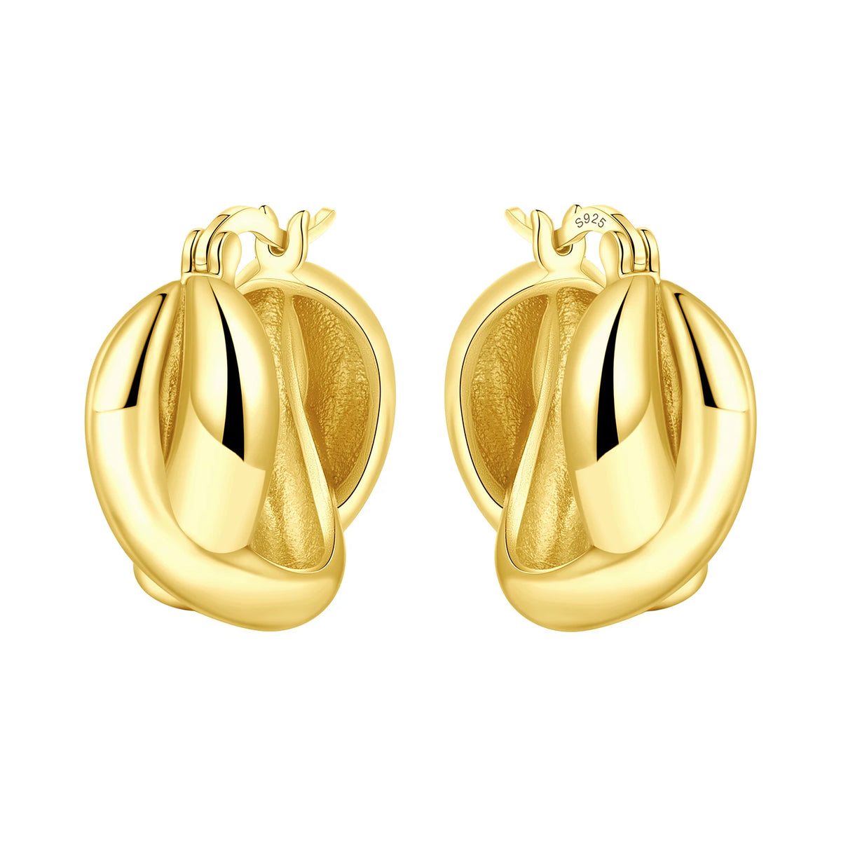 Orstarry S925 Sterling Silver 18k Gold Modern Square Earrings Hoop Earrings For Women Jewelry Original Trendy Anniversary Gifts