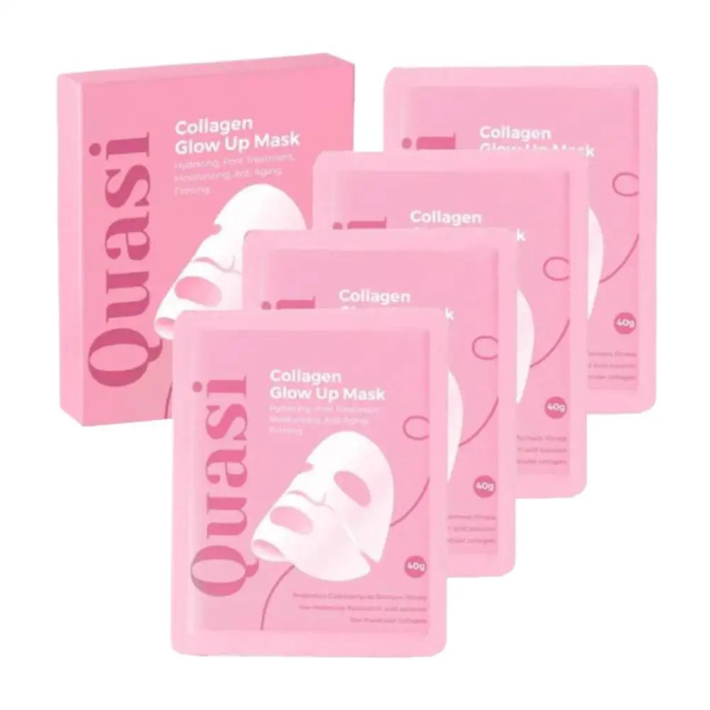 QUASI Collagen Hydrating Mask Nourish Anti-Aging Surme Face Mask Pore Minimizing Smooth Fine Lines Firming Sleep Mask 4Pcs/Box