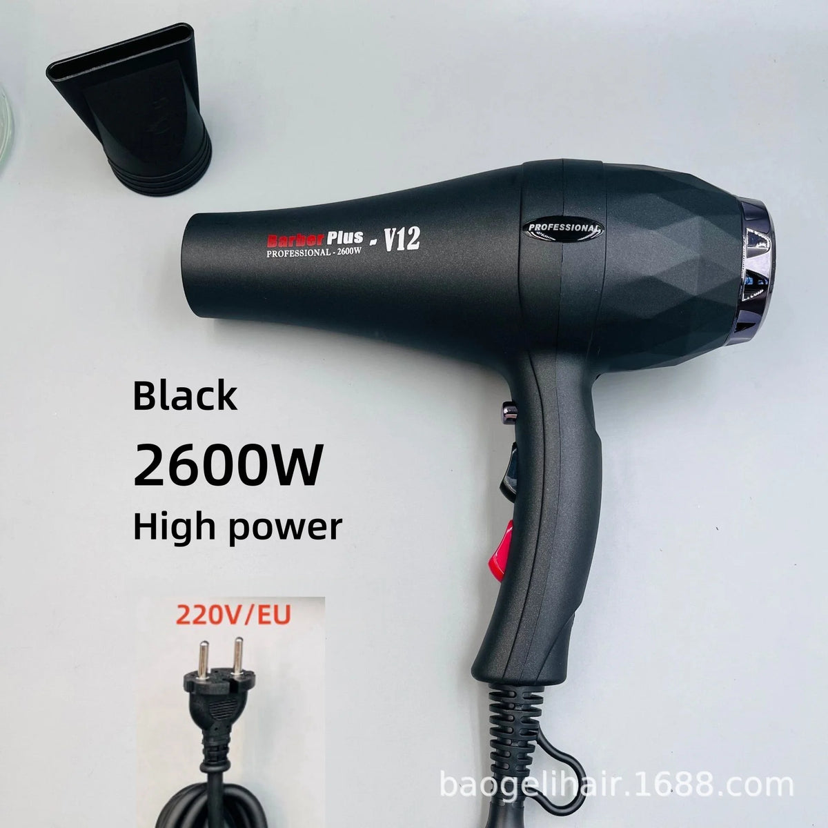 High Speed Hair Salon Hair Dryer 2600w, High-Power And Super Strong Wind Power, 15 Second Quick Drying Hair Stylist Special Mode