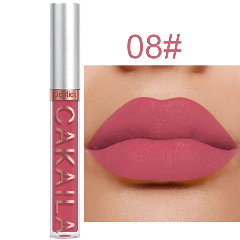 CAKAILA 18 Color Waterproof Matte Velvet Lip Glaze Lasting Silky Liquid Lipstick Not Easy To Fade Lip Gloss Makeup Sexy Lip Tint