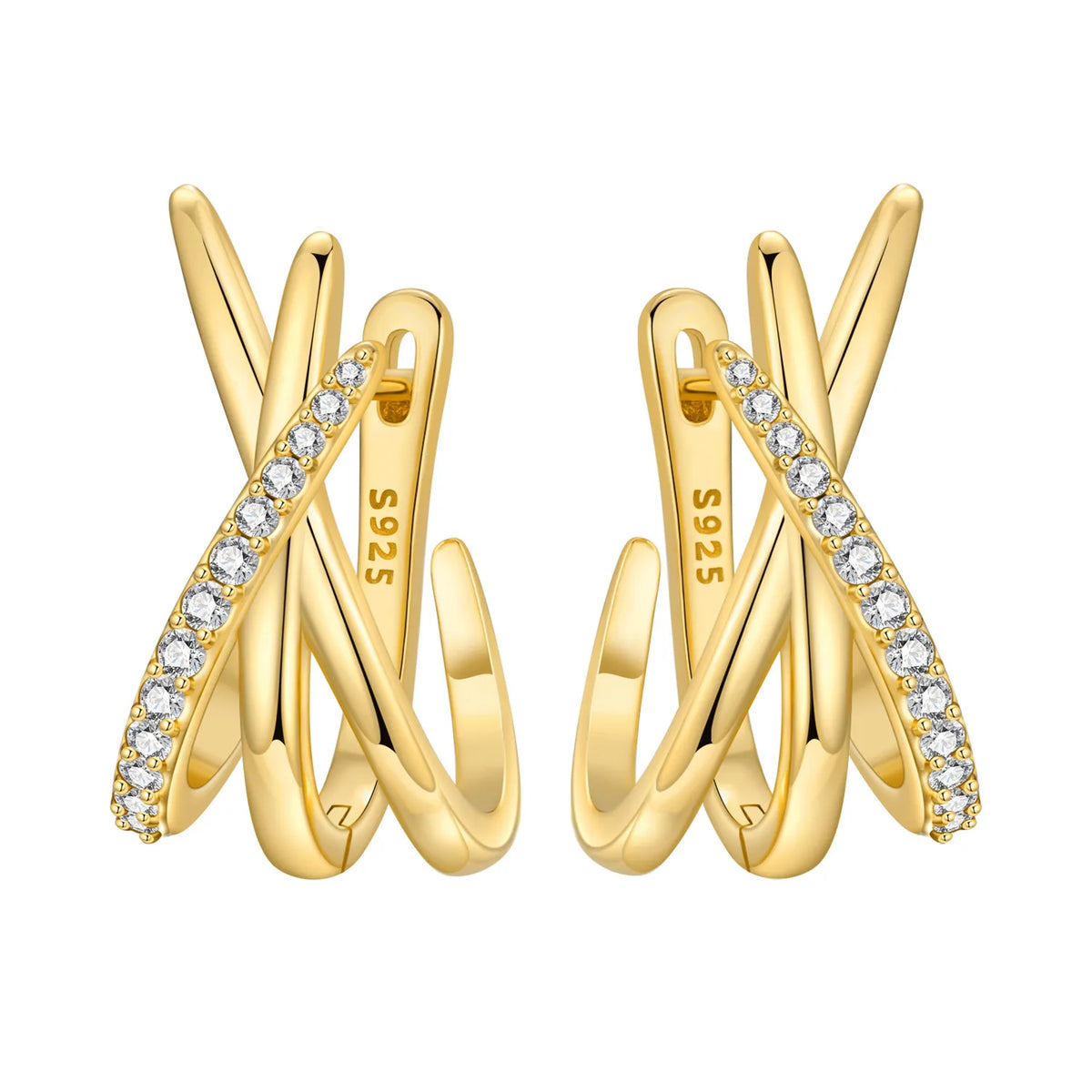Orstarry S925 Sterling Silver 18k Gold Modern Square Earrings Hoop Earrings For Women Jewelry Original Trendy Anniversary Gifts