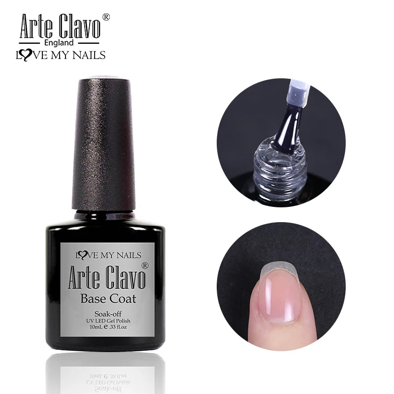 Arte Clavo 15ml Fashion Gel Nail Polish – HEMA & TPO Free Red Glitter UV LED Soak Off Nail Varnish
