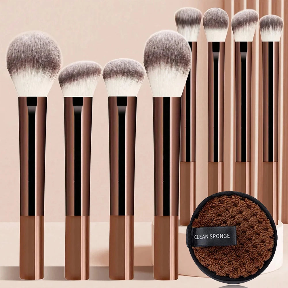 8pcs Makeup Brush Kit Soft Synthetic Hair Make Up Brushes Foundation Blush Eyeshadow Cosmetic Makeup Tools