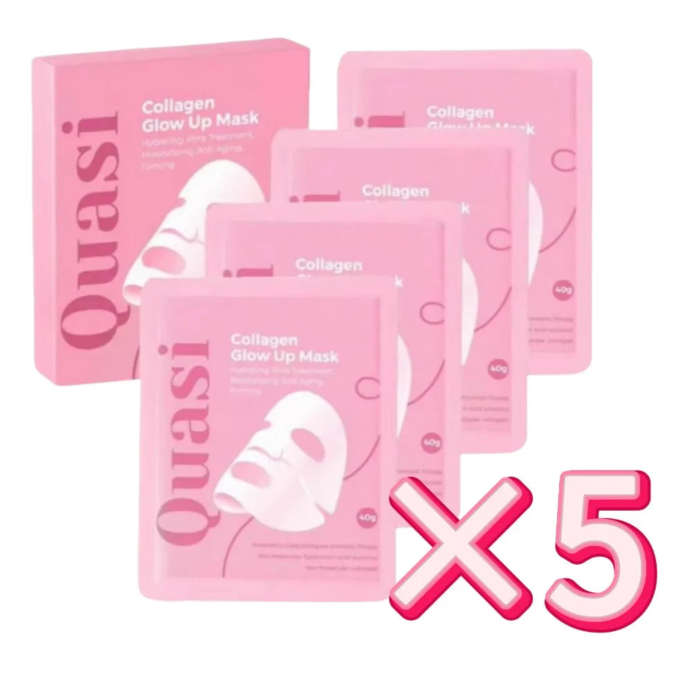 QUASI Collagen Hydrating Mask Nourish Anti-Aging Surme Face Mask Pore Minimizing Smooth Fine Lines Firming Sleep Mask 4Pcs/Box