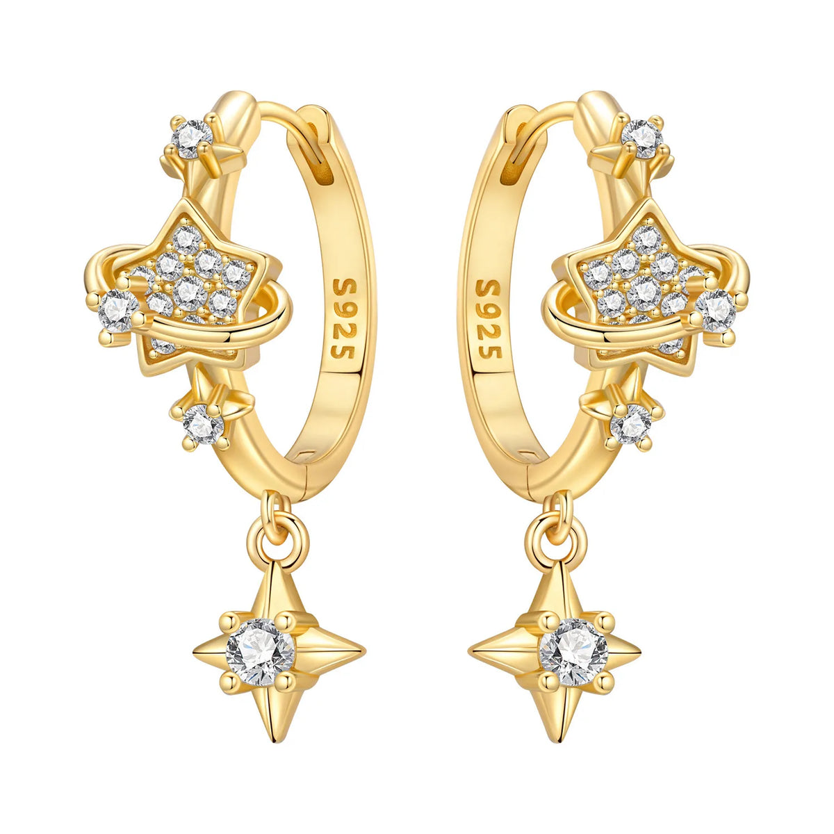 Orstarry S925 Sterling Silver 18k Gold Modern Square Earrings Hoop Earrings For Women Jewelry Original Trendy Anniversary Gifts