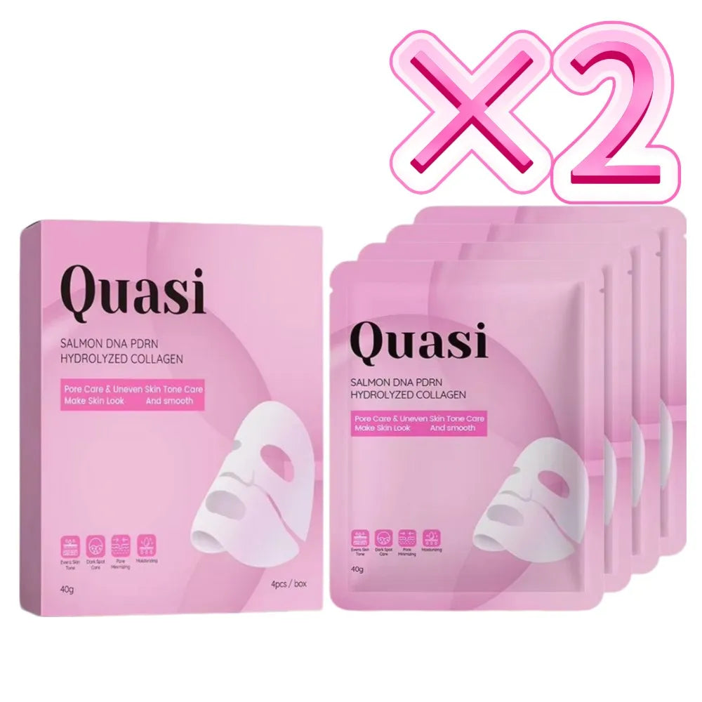QUASI Collagen Hydrating Mask Nourish Anti-Aging Surme Face Mask Pore Minimizing Smooth Fine Lines Firming Sleep Mask 4Pcs/Box