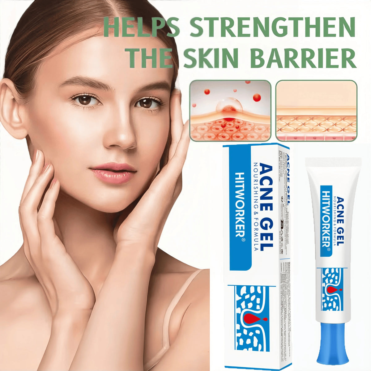 Acne Cream, Facial Scars, Blackhead Removal, Repair Gel, Oil Control, Pore Minimizing, Brightening Skincare