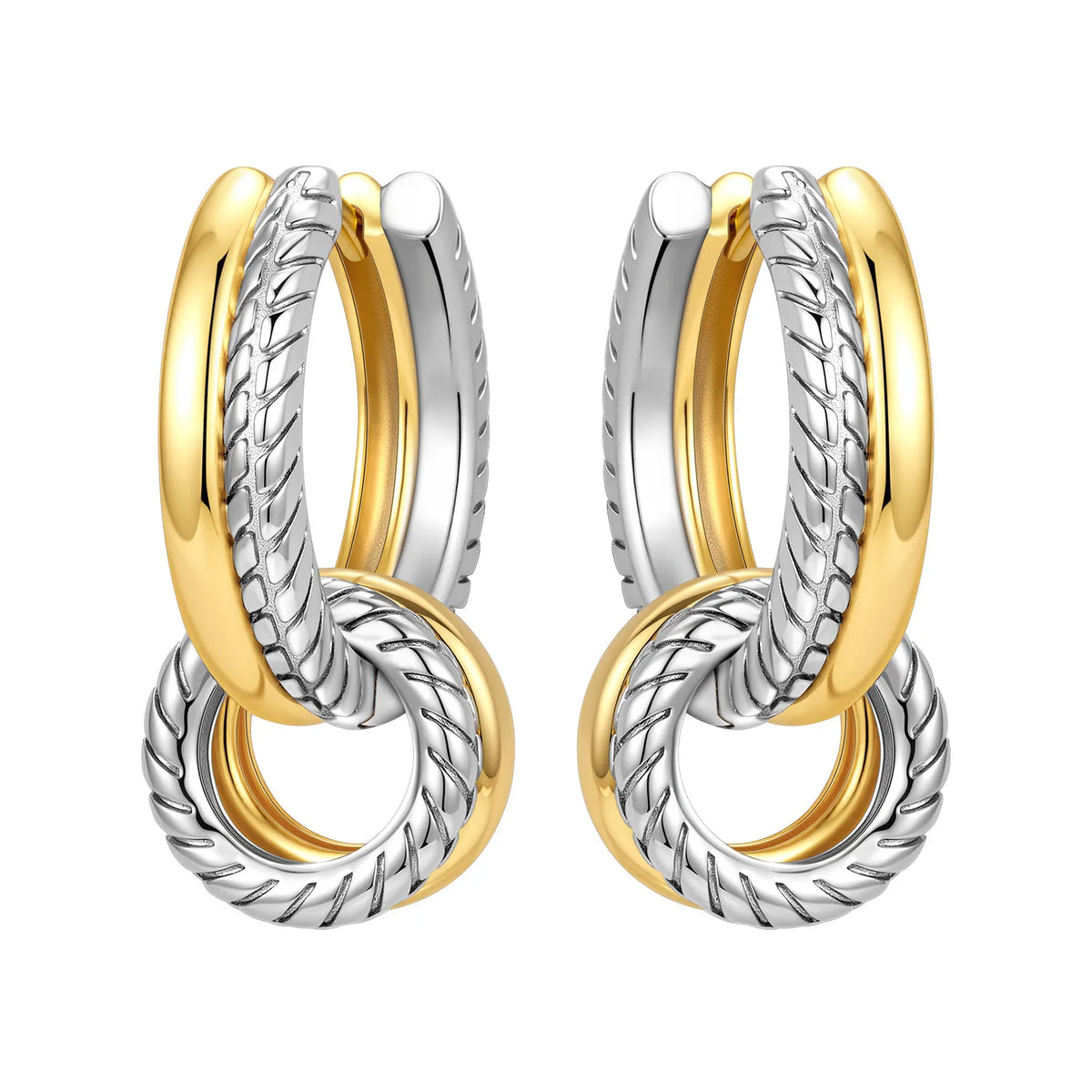 Orstarry S925 Sterling Silver 18k Gold Modern Square Earrings Hoop Earrings For Women Jewelry Original Trendy Anniversary Gifts
