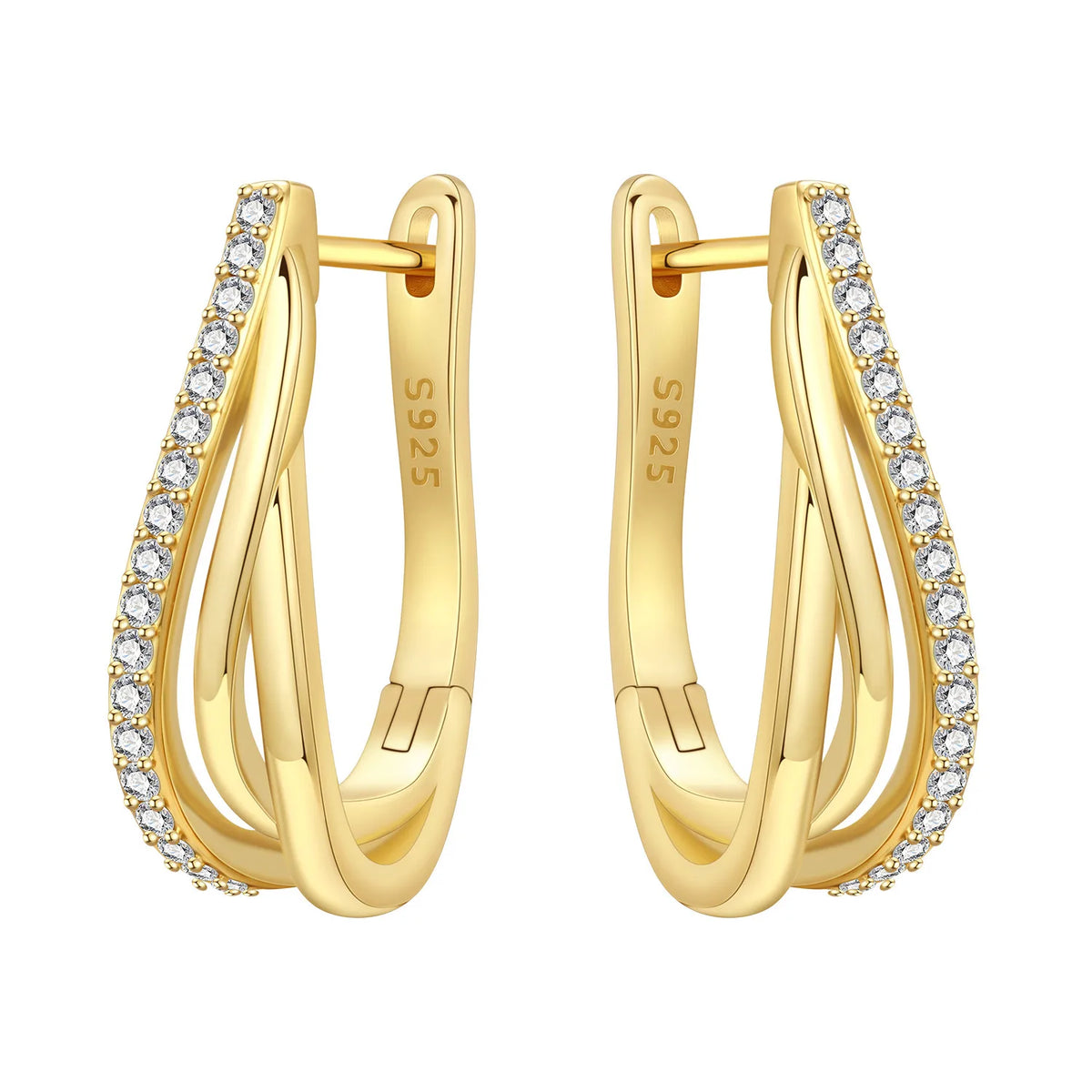 Orstarry S925 Sterling Silver 18k Gold Modern Square Earrings Hoop Earrings For Women Jewelry Original Trendy Anniversary Gifts