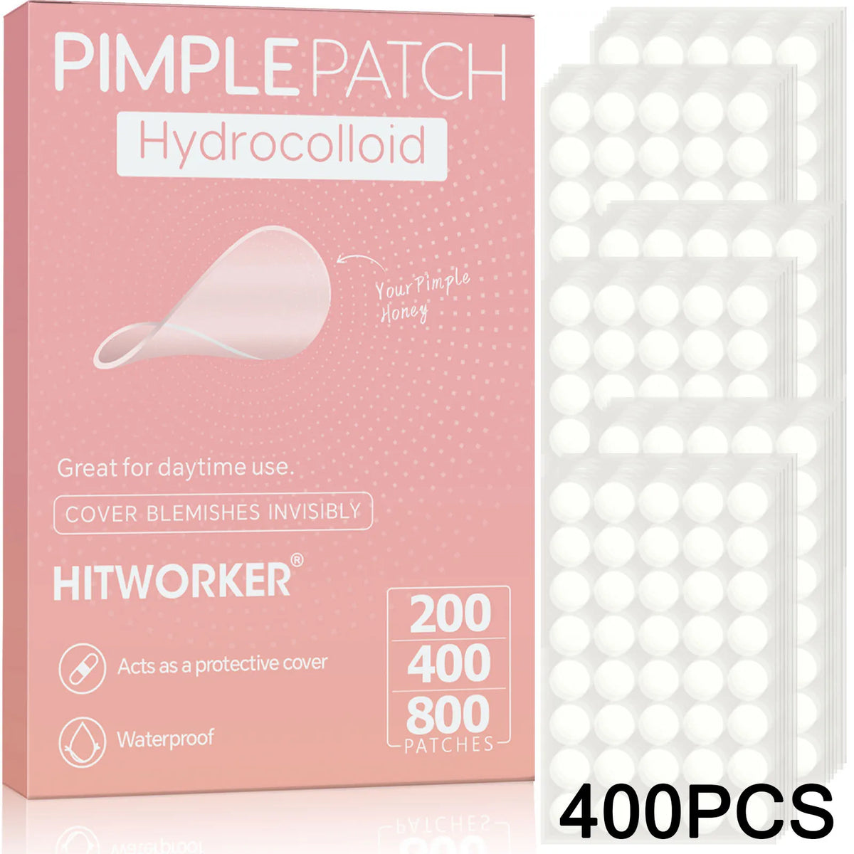 200/400/800PCS Hydrocolloid Pimple Patch Acne Spot Cover Invisible Blemish Stickers Oil Absorbing Face Care