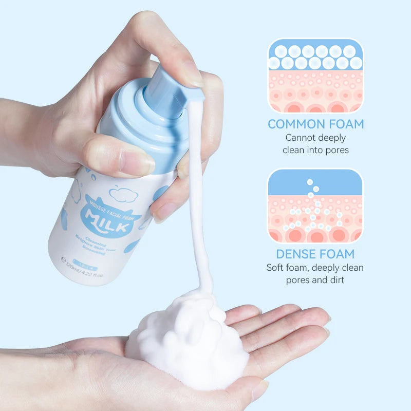 LAIKOU Milk Cleansing Bar Gentle Face Body Soap Nourishing Treatment Even Skin Tone Facial Bar 80g