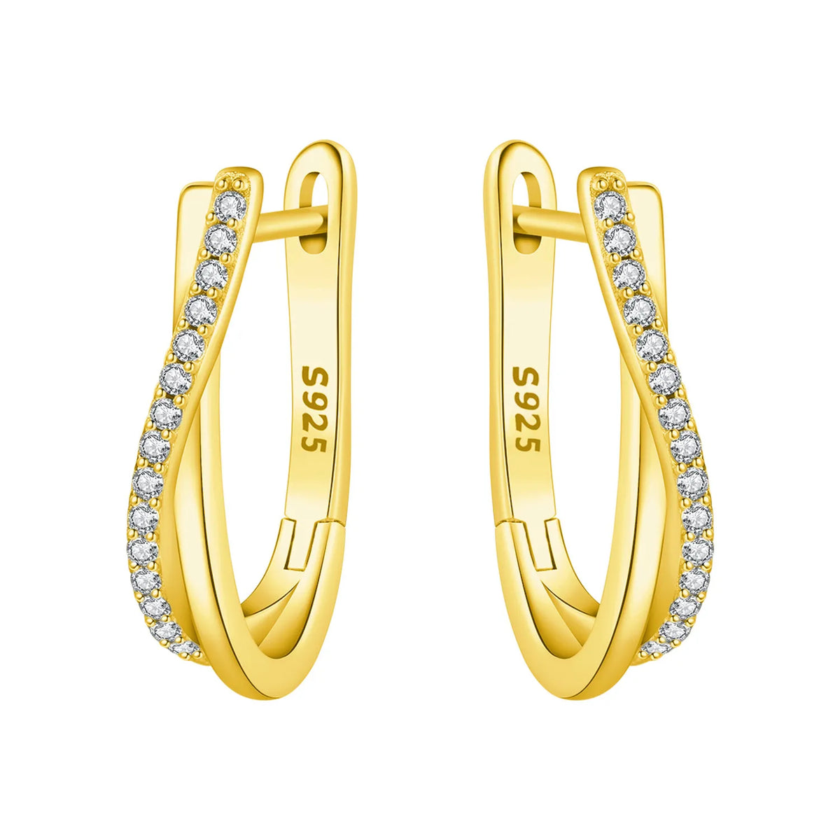 Orstarry S925 Sterling Silver 18k Gold Modern Square Earrings Hoop Earrings For Women Jewelry Original Trendy Anniversary Gifts