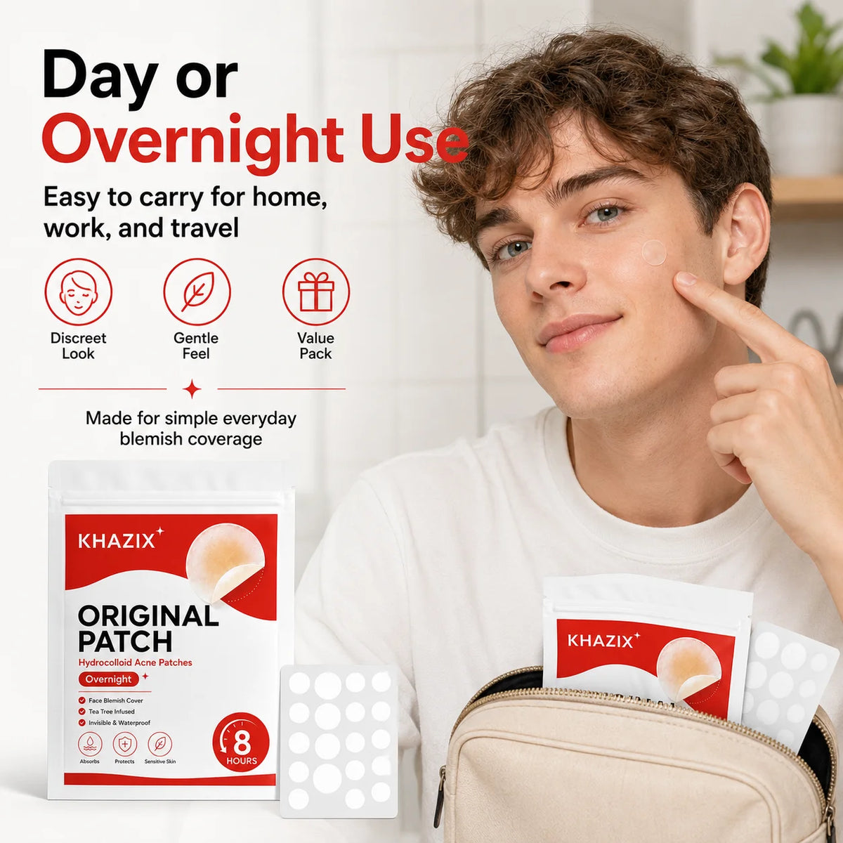 360/36pcs Count Invisible Hydrocolloid Pimple Patches, Clear Acne Spot Covers for Blemishes and Pimple Marks
