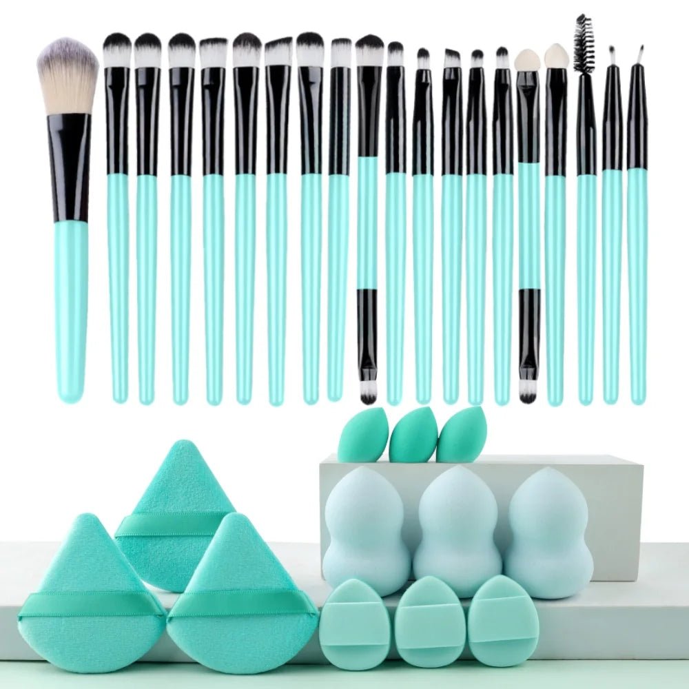 Premium Synthetic Kabuki Makeup Brush Set – Foundation, Concealer, Powder, Blush & Eye Blending Brushes