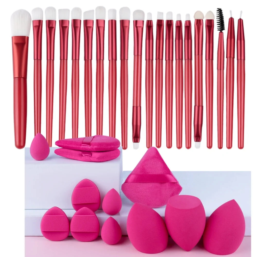 Premium Synthetic Kabuki Makeup Brush Set – Foundation, Concealer, Powder, Blush & Eye Blending Brushes