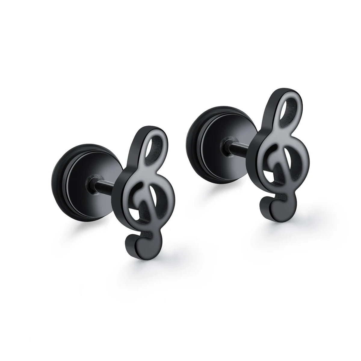 Small Black Punk Stud Earrings For Women Men Boy 2020 New Fashion Zircon Geometry Stainless Steel Jewelry Accessories Earrings
