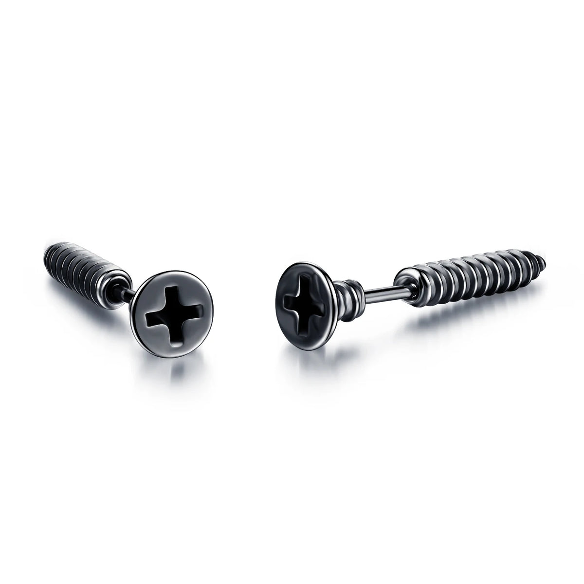 Small Black Punk Stud Earrings For Women Men Boy 2020 New Fashion Zircon Geometry Stainless Steel Jewelry Accessories Earrings
