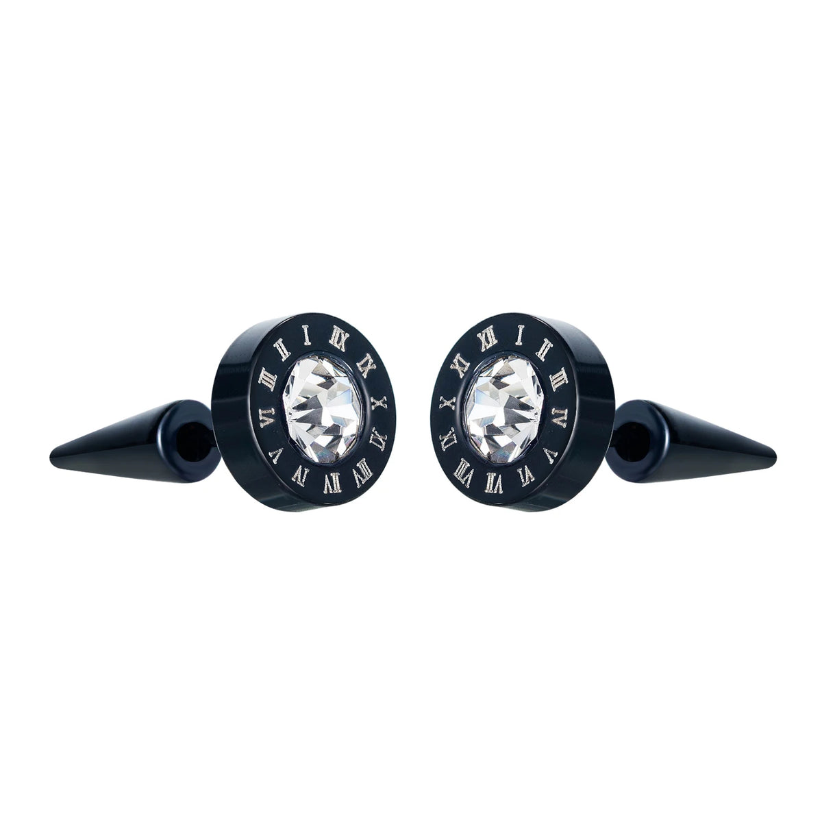 Small Black Punk Stud Earrings For Women Men Boy 2020 New Fashion Zircon Geometry Stainless Steel Jewelry Accessories Earrings