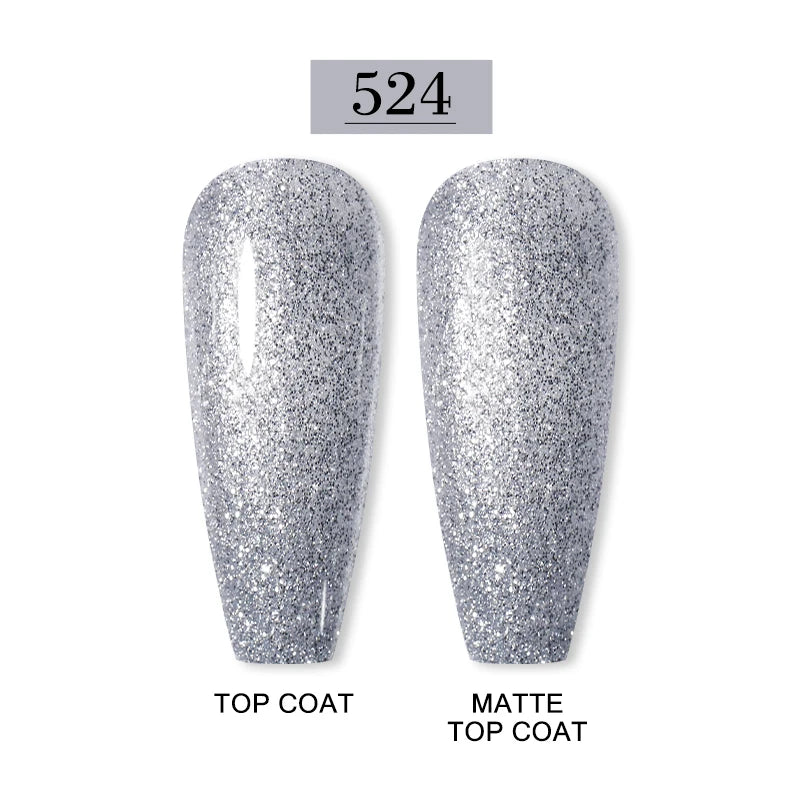Arte Clavo 15ml Fashion Gel Nail Polish – HEMA & TPO Free Red Glitter UV LED Soak Off Nail Varnish