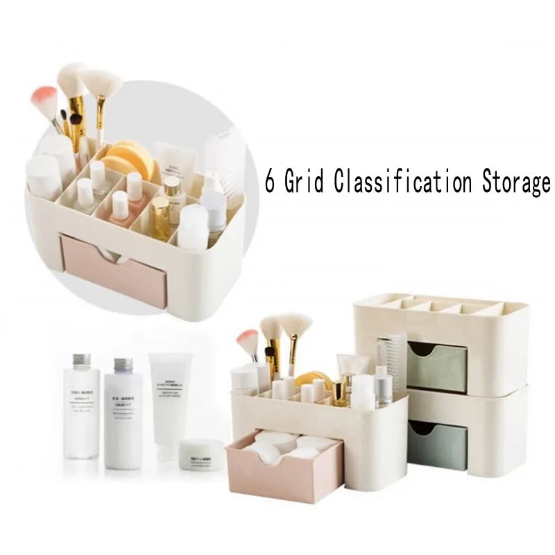 Multi-Function Makeup & Jewelry Storage Box with Drawers