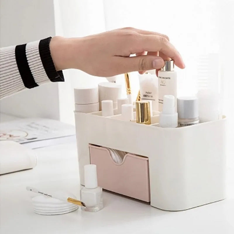 Multi-Function Makeup & Jewelry Storage Box with Drawers