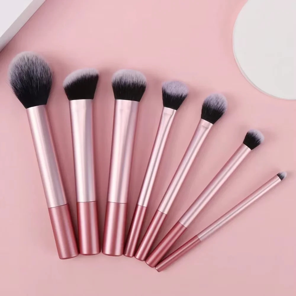 8pcs Makeup Brush Kit Soft Synthetic Hair Make Up Brushes Foundation Blush Eyeshadow Cosmetic Makeup Tools