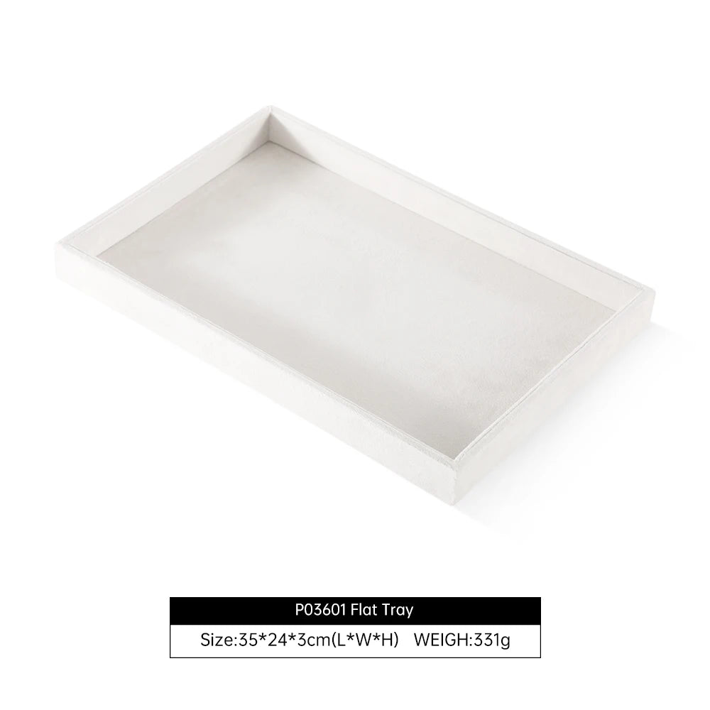 Yinbeini Velvet Ring Earring Bracelet Necklace Display Tray Table Top Stackable Drawer Storage Jewelry Organizer Tray P038