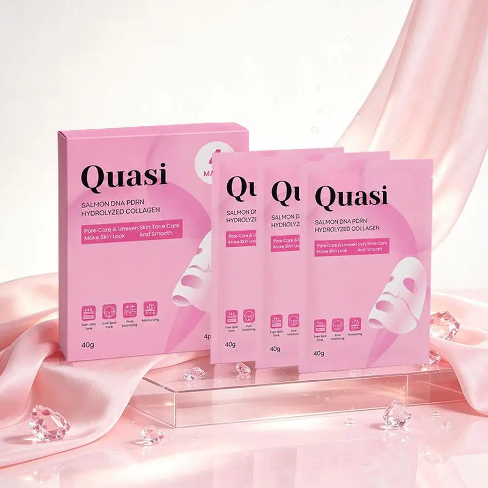QUASI Collagen Hydrating Mask Nourish Anti-Aging Surme Face Mask Pore Minimizing Smooth Fine Lines Firming Sleep Mask 4Pcs/Box