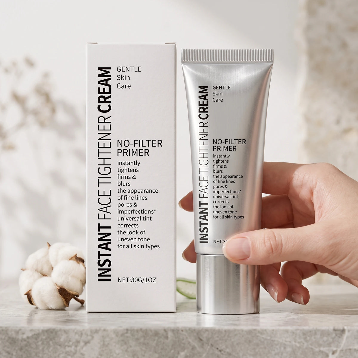 Instant Firming Face Cream Minimize Wrinkles Fine Lines Shrink Facial Pores Instant Skin Tightener Moisturize Face Primer Makeup