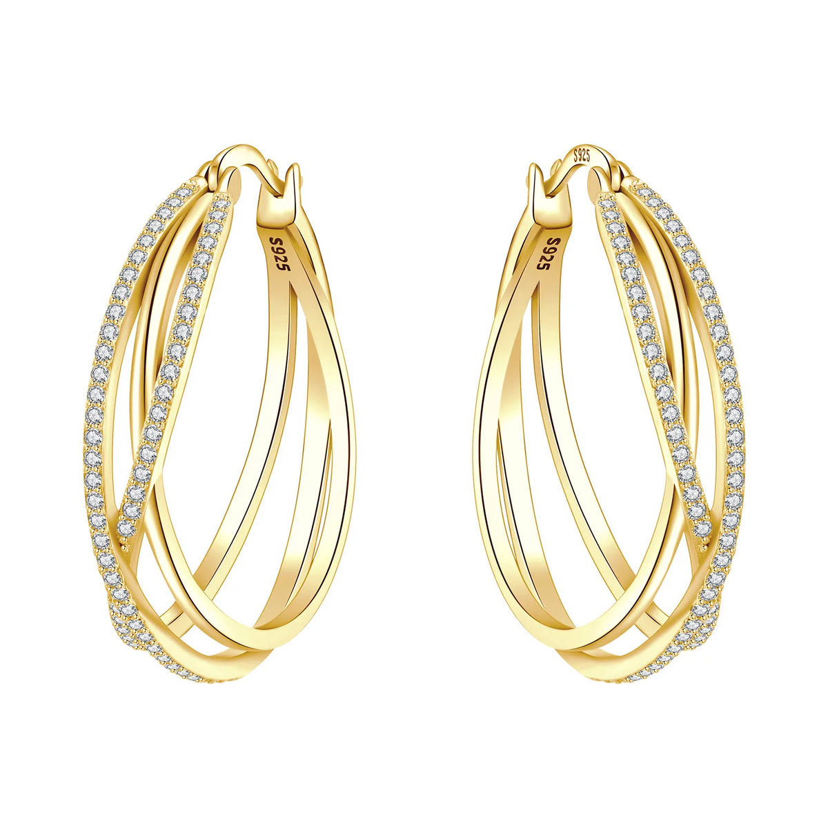 Orstarry S925 Sterling Silver 18k Gold Modern Square Earrings Hoop Earrings For Women Jewelry Original Trendy Anniversary Gifts