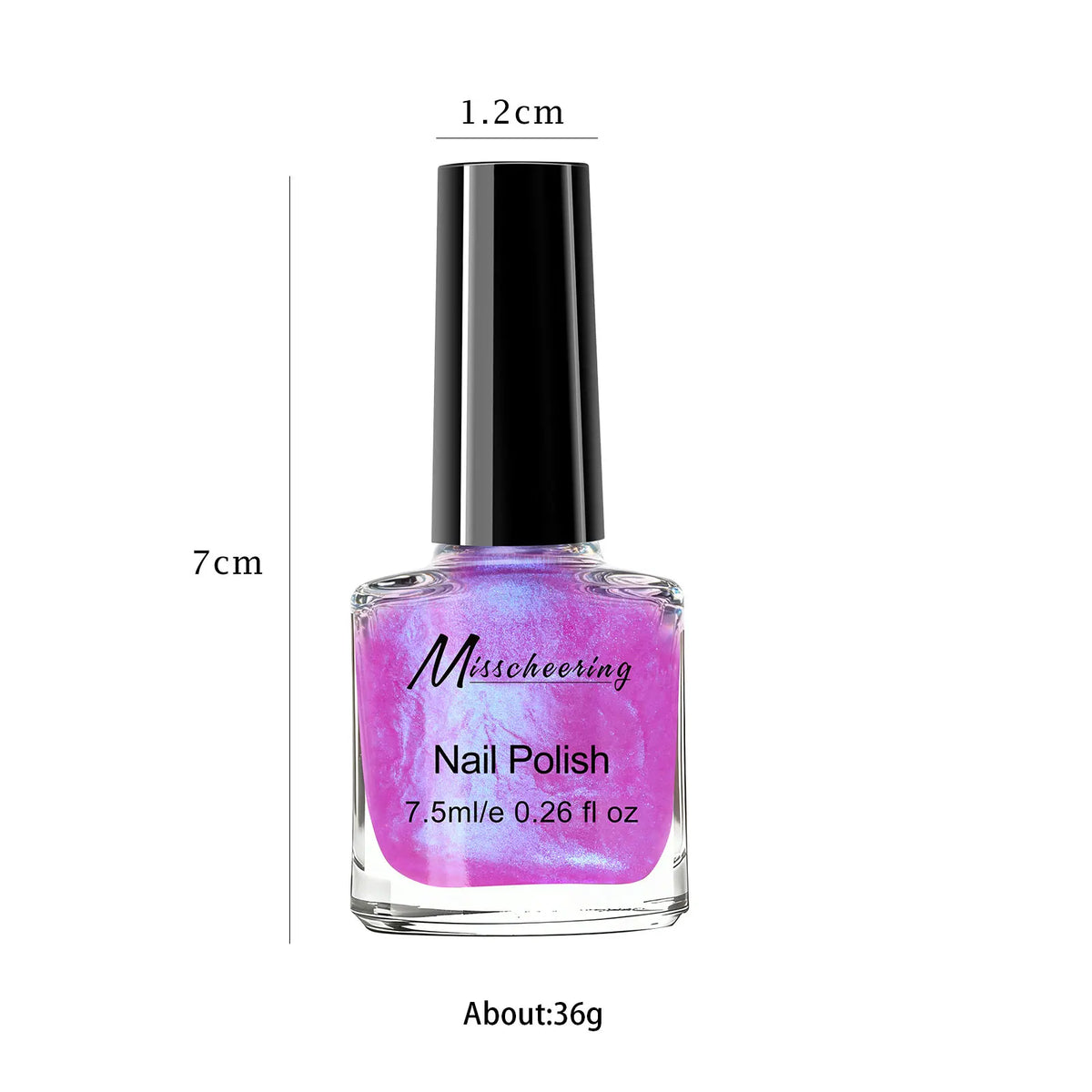 7.5ml Water-Based Nail Polish Pearlescent Non-peelable Long Lasting Quick Drying No Need of Lamp to Cure DIY Nail Polish