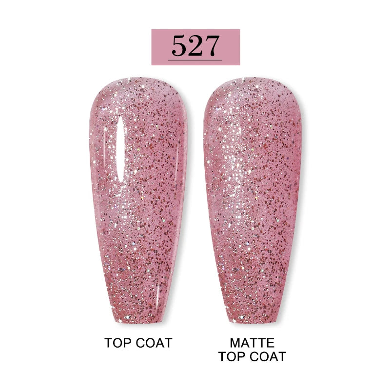 Arte Clavo 15ml Fashion Gel Nail Polish – HEMA & TPO Free Red Glitter UV LED Soak Off Nail Varnish