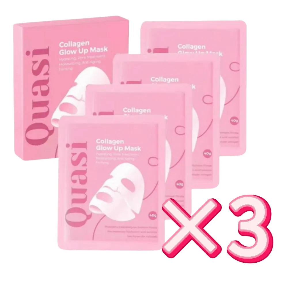 QUASI Collagen Hydrating Mask Nourish Anti-Aging Surme Face Mask Pore Minimizing Smooth Fine Lines Firming Sleep Mask 4Pcs/Box