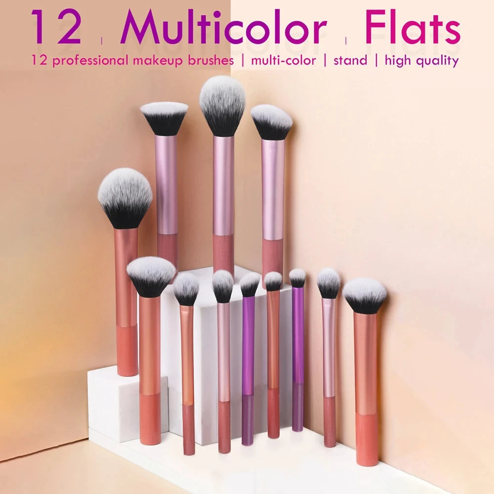 8pcs Makeup Brush Kit Soft Synthetic Hair Make Up Brushes Foundation Blush Eyeshadow Cosmetic Makeup Tools