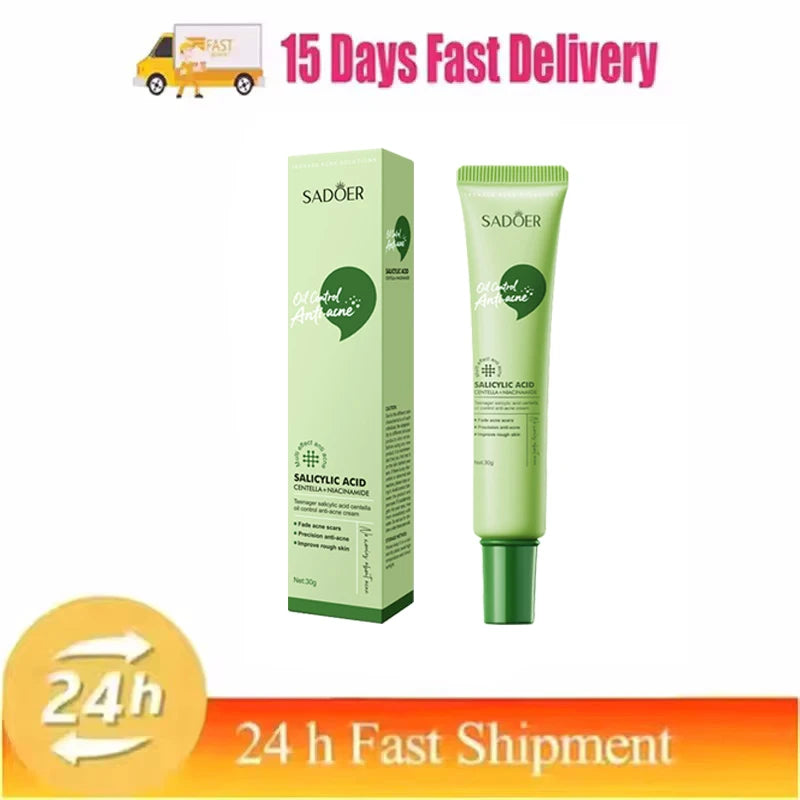 Salicylic Acid Acne Treatment Face Cream Repair Pimple Spots Deep Cleaning Pore Anti-acne Scar Oil Control Moisturizer Skin Care